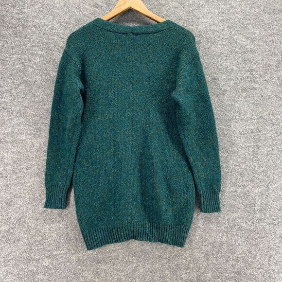 A New Approach Cardigan Women XS Green V-Neck Button Knit Long Sleeve Pockets - Picture 2 of 8